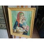 Средна картина масло на платно Испания, чудна рамка - 3646 - KA30